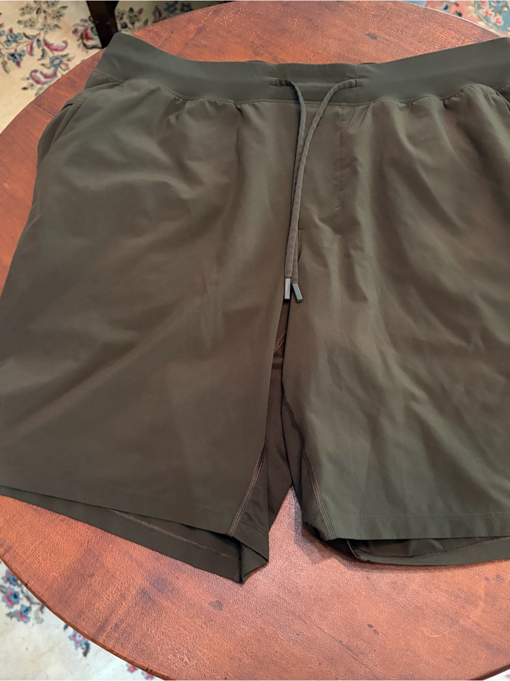 Mens Lululemon Olive Green Drawstring Shorts Sz X large